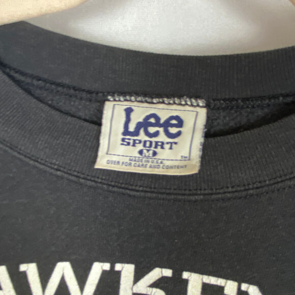 Vintage Iowa Hawkeyes Pullover Sweatshirt Crewneck Sz M Black Lee Sport Boxy Fit - Picture 3 of 8